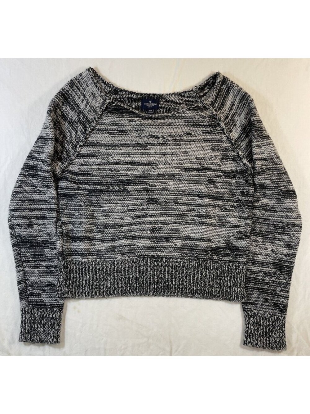 Women's Black/White Medium American Eagle Outfitters Wool Blend Sweater